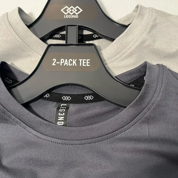 LEG3ND Super Soft Light Weight Stretch Moisture Wicking ShortSleeve Tees 2pc set - Picture 6 of 11